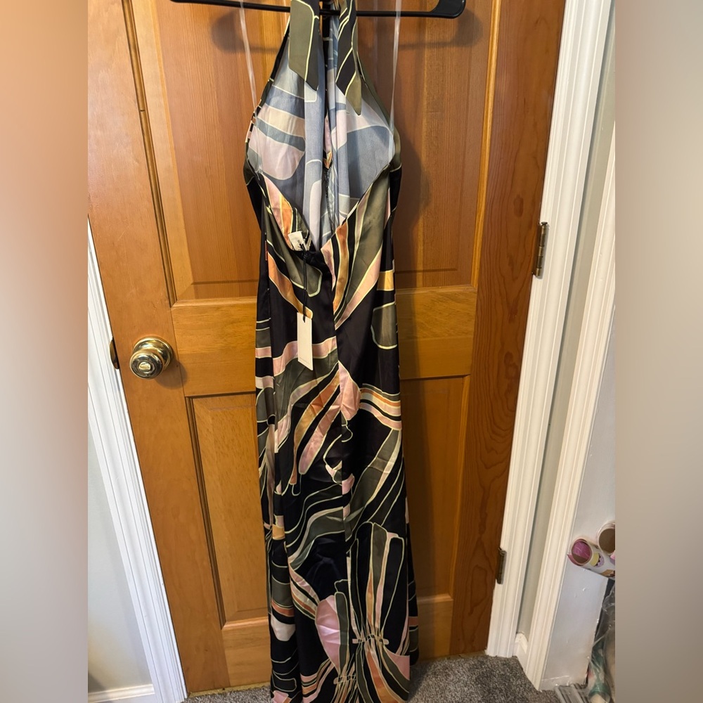 Elan Black and Pink Abstract Curtains - Picture 4 of 6